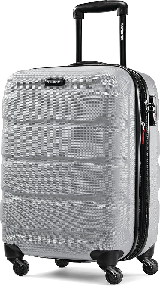 Samsonite Omni PC Hardside Expandable Luggage with Spinner Wheels, Silver, Carry-On 20-Inch