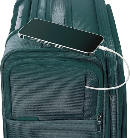 Samsonite UpLIFT Lightweight Softside Carry-On Luggage with Spinner Wheels - Expandable - Airline-Approved, Polyester Soft Suitcase for Ultra Light Travel - Emerald Green