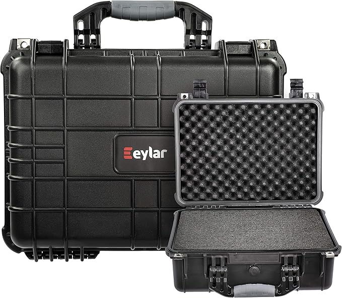 Eylar Standard 16" Gear, Equipment, Hard Camera Case Waterproof with Foam TSA Standards