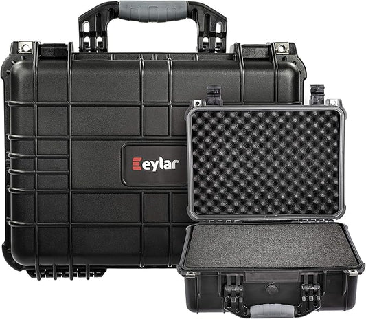 Eylar Standard 16" Gear, Equipment, Hard Camera Case Waterproof with Foam TSA Standards