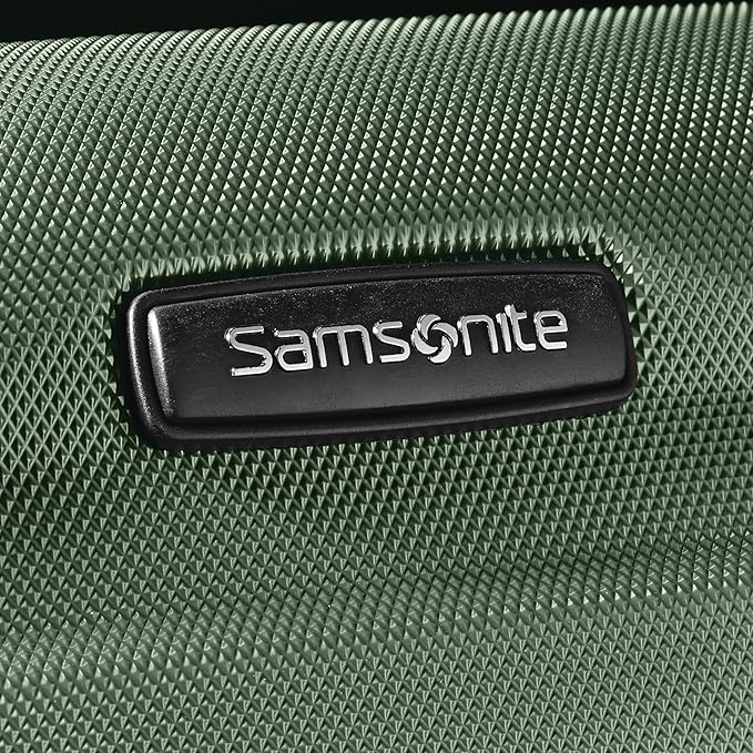 Samsonite Omni PC Hardside Expandable Luggage with Spinner Wheels, Checked 24-Inch, Army Green