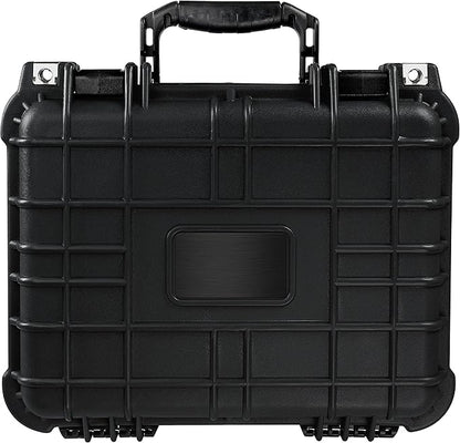Eylar Protective Hard Camera Case Water & Shock Proof w/Foam TSA Approved 13.37 Inch 11.62 Inch 6 Inch Black (With Custom Logo Plate)