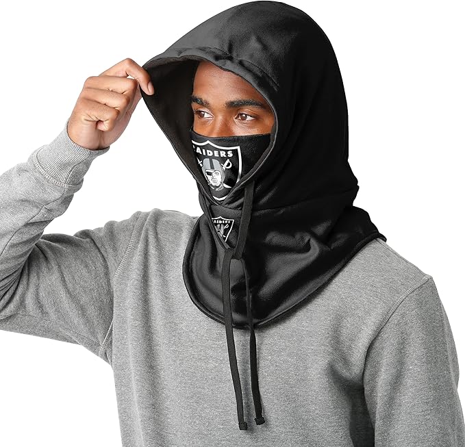 NFL Team Logo Team Color Drawstring Winter Cap Hooded Gaiter Balaclava Face Cover