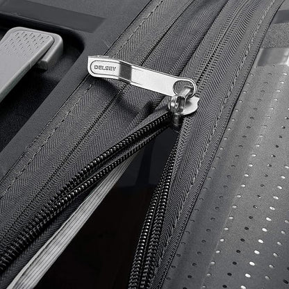 DELSEY PARIS Clavel Hardside Expandable Luggage with Spinner Wheels, Black, Checked-Large 30 Inch