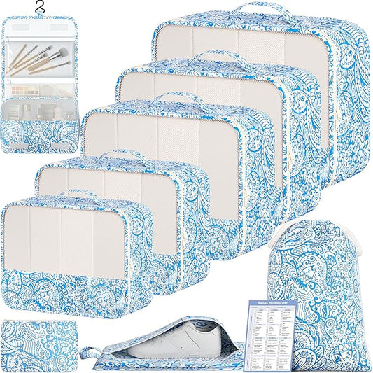 BAGAIL 9 Set Packing Cubes Luggage Packing Organizers for Travel Accessories
