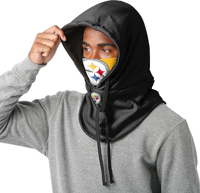 NFL Team Logo Team Color Drawstring Winter Cap Hooded Gaiter Balaclava Face Cover