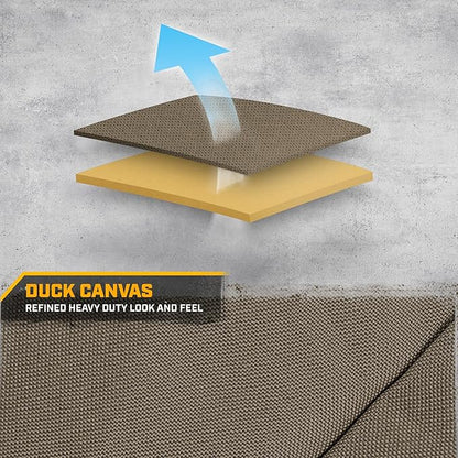 CAT Beige Rear Seat Cover for Cars, SUVs & Small Trucks – Heavy-Duty Oxford Canvas – 60/40 Split Bench Protector – Durable Back Seat Cover for Pets, Travel & Daily Use – Car & Truck Interior Accessory