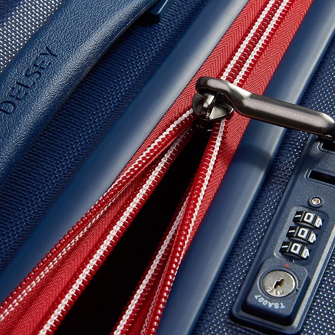 DELSEY PARIS Chatelet Air 2.0 Hardside Luggage with Spinner Wheels, Navy, Checked-Large 28 Inch