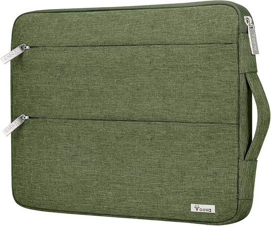Voova 14 15 Inch Laptop Sleeve Case, Waterproof Computer Bag Cover Compatible with MacBook Air 15 M2/M3/M4 2022-2025, MacBook Pro 15, Hp chromebook 14, 14-15” Dell Lenovo Acer Asus, Army Green