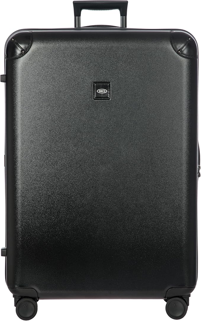 Bric's Amalfi Lightweight Hard Shell Suitcase – Expandable Checked Luggage with Water-Repellent Zip, Smooth 360° Wheels & TSA Lock - 32 Inch, Black
