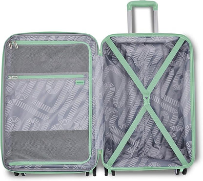 American Tourister Stratum 3.0 Carry-On Spinner, Airline Approved, Durable Hardside Luggage, Expands 1.5", RightHeight™ Adjustable Handle, Surreal Green