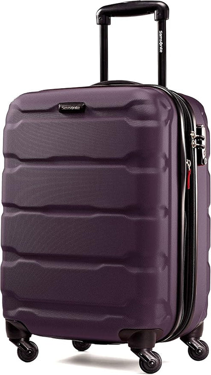 Samsonite Omni PC Hardside Expandable Luggage with Spinner Wheels, Purple, Carry-On 20-Inch