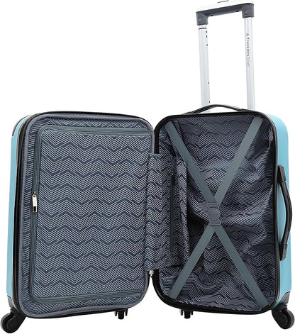 Travelers Club Chicago Hardside Expandable Spinner Luggage, Teal, 5 Piece Set