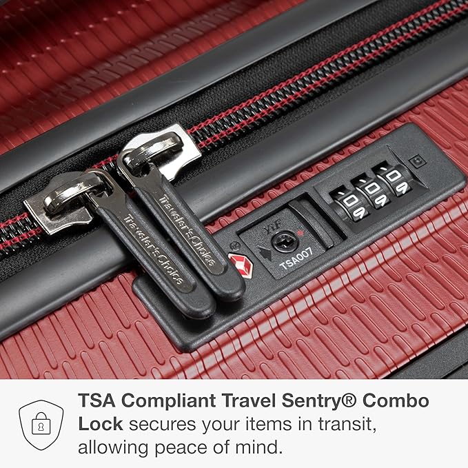 Traveler's Choice Maxporter II 30" Hardside Spinner Trunk Luggage, TSA Lock, Red