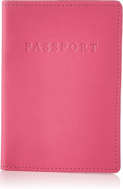 Royce Leather Rfid Blocking Passport Travel Document Organizer In Genuine Leather Packing Organizer, Pink 2