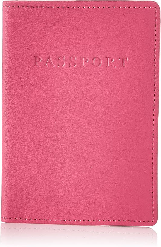Royce Leather Rfid Blocking Passport Travel Document Organizer In Genuine Leather Packing Organizer, Pink 2
