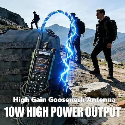 BAOFENG DMR DM-32UV Radio 10W Digital Two-Way Radio Walkie Talkie with GPS APRS NOAA Alerts Handheld ham & Complete Kit (Tactical Antenna Carry Case Programming Cable Emergency Card) for Adults