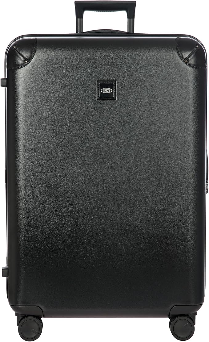 Bric's Amalfi Lightweight Hard Shell Suitcase – Expandable Checked Luggage with Water-Repellent Zip, Smooth 360° Wheels & TSA Lock - 30 Inch, Black