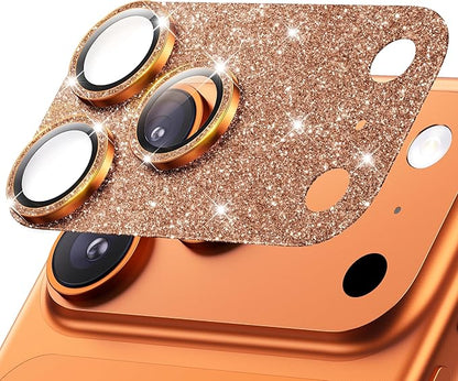 Hoerrye for iPhone 17 Pro Camera Lens Protector - [12FT Shatterproof Military Grade] [Strong Adsorption] Metal 9H+ Tempered Glass Camera Screen Full Cover Case Friendly,Cosmic Orange