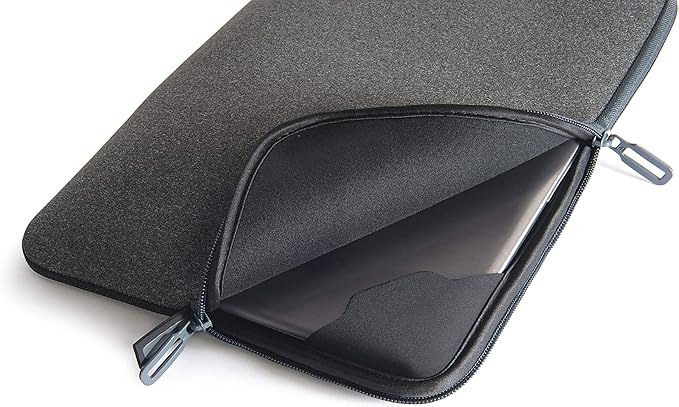 TUCANO Melange Neoprene Sleeve Compatible with MacBook Air/Pro 13" Laptop 12", 4mm Thick, Anti-Slip, Anti-Scratch - Black