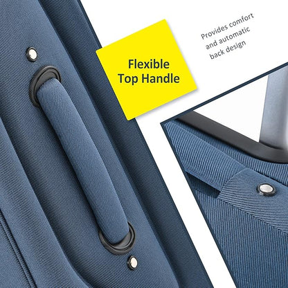 Luggage Sets 3 Piece Softside Expandable Lightweight Durable Softshell Suitcase Sets Spinner Wheels TSA Lock