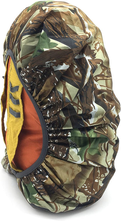 Silfrae Waterproof Rucksack Cover Backpack Rain Cover 30L-100L for Travel Climbing Hiking (Leaf Camo, 40L-50L)