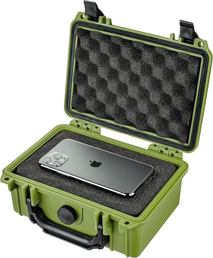 Eylar Protective Gear and Camera Hard Case Water & Shock Proof w/Foam TSA Approved 8.12 inch 6.56 inch 3.56 inch (OD Green)