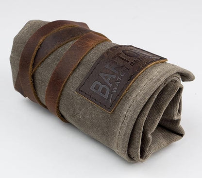 BARTON WATCH BANDS Canvas Watch Roll Travel Case - Waxed Canvas Watch Pouch & Band Storage - Ideal for Travelling or Home Use, Carrier Case & Travel Roll.