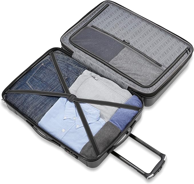 Samsonite Omni 2 Hardside Expandable Luggage with Spinner Wheels, MEDIUM SPINNER, SOLID CHARCOAL