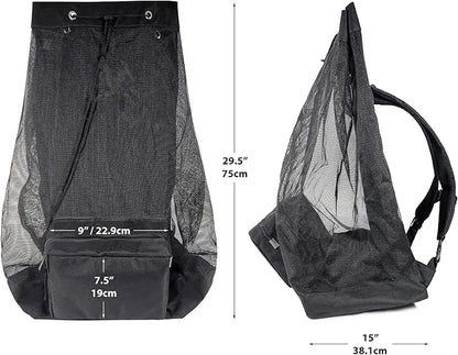 XL Mesh Scuba Diving Bag - Dive Backpack for Scuba and Snorkeling Diving Gear - Water Sports and Swimming Equipment Carrier - Waterproof Phone Bag Included