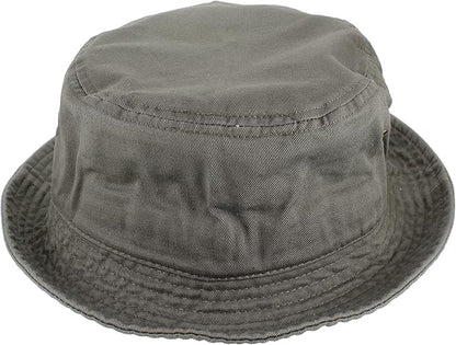 Gelante Solid Color 100% Cotton Bucket Hat for Women and Men Packable Travel Summer Beach Hat