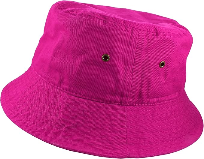 Gelante Solid Color 100% Cotton Bucket Hat for Women and Men Packable Travel Summer Beach Hat