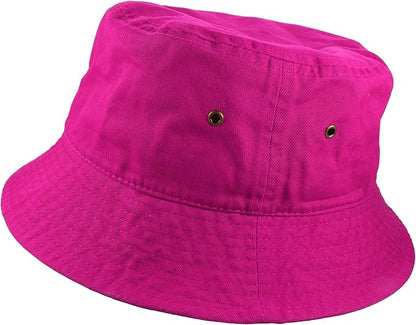 Gelante Solid Color 100% Cotton Bucket Hat for Women and Men Packable Travel Summer Beach Hat