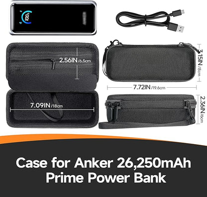 Case Compatible with Anker Prime Power Bank, 26,250mAh 3-Port 300W Portable Charger, Battery Charging Station Carrying Travel Storage Holder for USB-C Chargers (Box Only)
