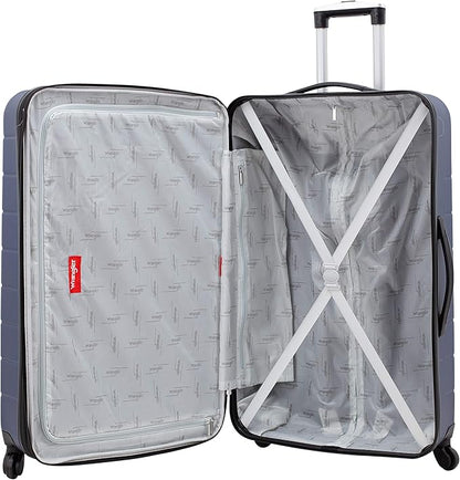 Wrangler Smart Luggage Set with Cup Holder and USB Port, Navy Blue, 3 Piece