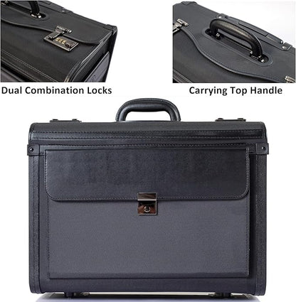 HAMMER ANVIL 19 Wheeled Briefcase Rolling Case Sales Sample Pilot Lawyer Attache