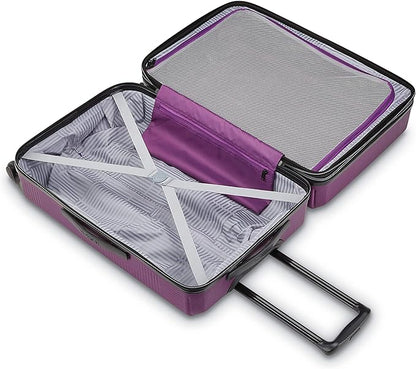 American Tourister Stratum XLT Expandable Hardside Luggage with Spinner Wheels, Power Plum, Carry-On 21-Inch