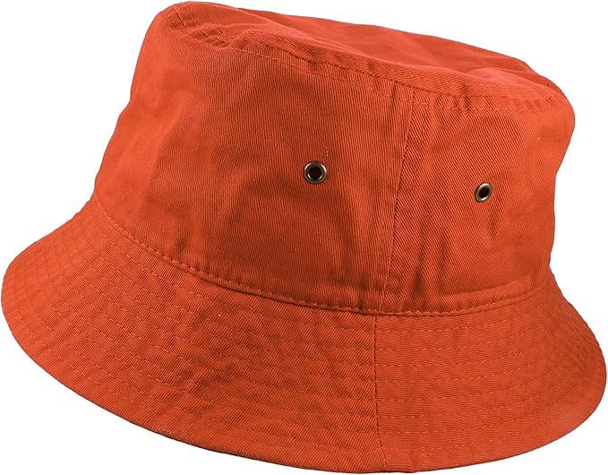Gelante Solid Color 100% Cotton Bucket Hat for Women and Men Packable Travel Summer Beach Hat