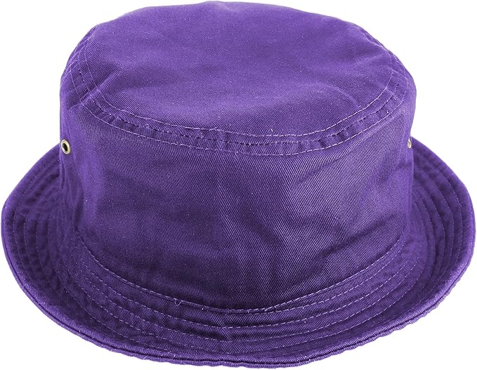 Gelante Solid Color 100% Cotton Bucket Hat for Women and Men Packable Travel Summer Beach Hat