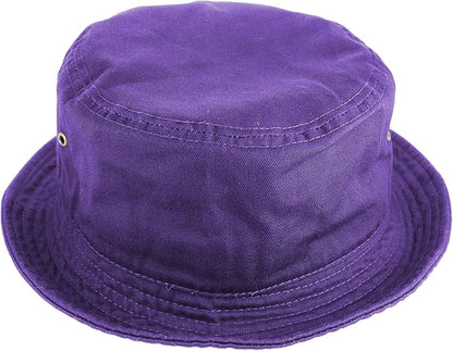 Gelante Solid Color 100% Cotton Bucket Hat for Women and Men Packable Travel Summer Beach Hat