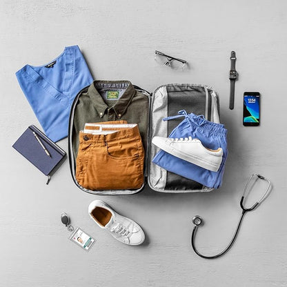 Knack Small Series 2 Laptop Backpack Fits up to 16 Inch Laptops - Knack Bags Carry-On Backpack, TSA Approved, Expandable Travel Backpacks With 2 Day Outfit Capacity, Berry Blue