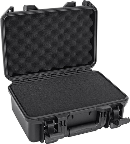 Hard Case with IP67 Waterproof Shockproof Tool Box for Microphone, Drones, Camera, Equipments, Portable Storage Case, 14 x 10.6 x 6.3 Inch