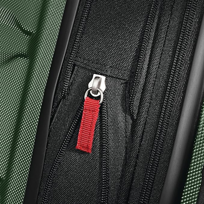 Samsonite Omni PC Hardside Expandable Luggage with Spinner Wheels, Checked 24-Inch, Army Green