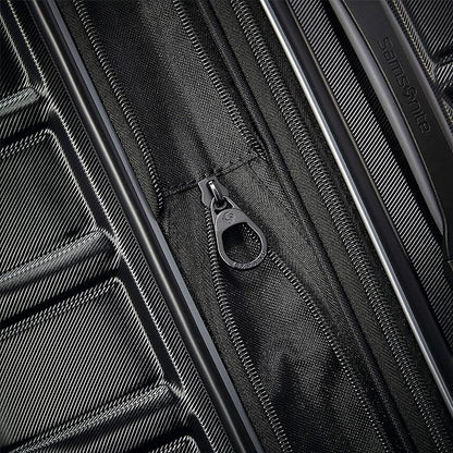 Samsonite Omni 2 24-Inch Medium Checked Hardside Luggage with 360° Spinner Wheels - Scratch Resistant Hardshell - TSA Lock - Expandable Polycarbonate Shell for Lightweight Travel - Midnight Black