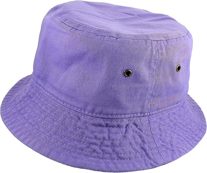 Gelante Solid Color 100% Cotton Bucket Hat for Women and Men Packable Travel Summer Beach Hat