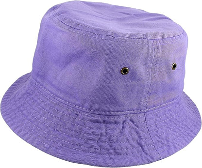 Gelante Solid Color 100% Cotton Bucket Hat for Women and Men Packable Travel Summer Beach Hat