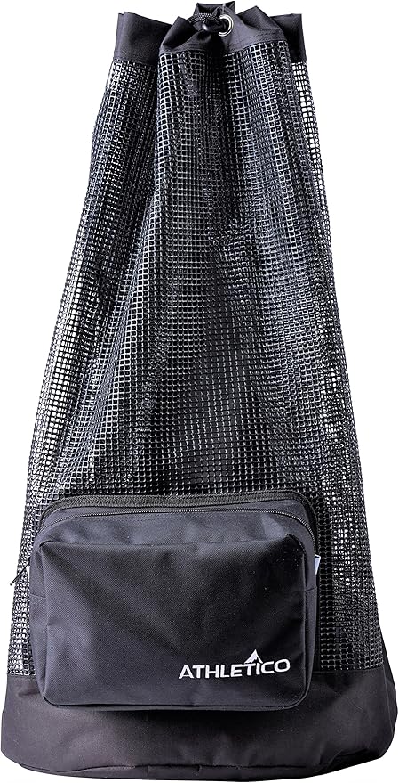 Athletico Scuba Diving Bag - XL Mesh Travel Backpack for Scuba Diving and Snorkeling Gear & Equipment - Dry Bag Holds Mask, Fins, Snorkel, and More