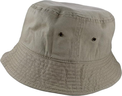 Gelante Solid Color 100% Cotton Bucket Hat for Women and Men Packable Travel Summer Beach Hat