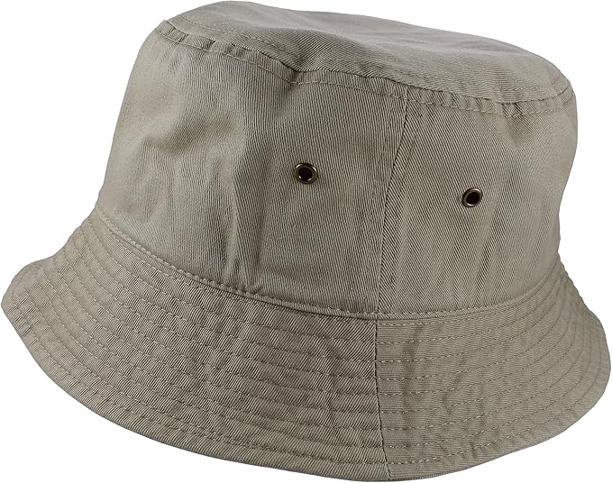 Gelante Solid Color 100% Cotton Bucket Hat for Women and Men Packable Travel Summer Beach Hat