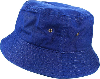 Gelante Solid Color 100% Cotton Bucket Hat for Women and Men Packable Travel Summer Beach Hat